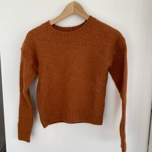 Everlane The Teddy Crew Neck Boucle Sweater Rust